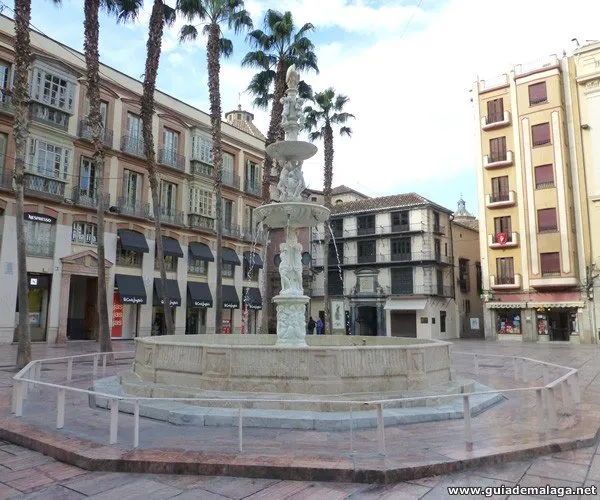 Fuente de Génova, Plaza de la Constitución, Ciudad de Málaga Capital, Centro Histórico, Costa del Sol.