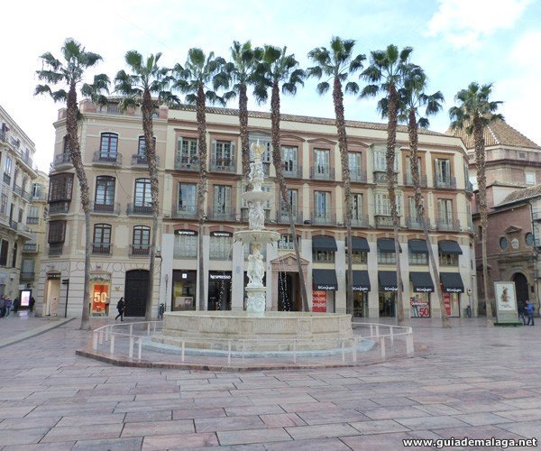 Fuente de Génova, Plaza de la Constitución, Ciudad de Málaga Capital, Costa del Sol, Provincia de Málaga, Andalucía