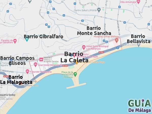 Barrio La Caleta, Málaga.