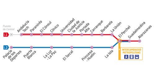 Metro de Málaga Mapa